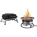 Char-Broil Portable 240 Liquid Propane Gas Grill & Outland Living Firebowl 893 Deluxe Outdoor Portable Propane Gas Fire Pit with Cover & Carry Kit, 19-Inch Diameter 58,000 BTU, Black