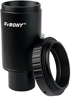 Svbony Adapter do kamery teleskopowej 1,25", adapter projekcyjny M42, aluminiowy adapter T2 T Mount kompatybilny z Canon