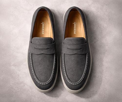Image of Kraasa Men Premium Driftor 2.0 Block Heel Loafers for Mens, Causals| Lighweight Slip-On's | Soft Cushioned Insole | Super Flexible, Comfortable for Men
