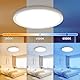 AmazeFan LED Deckenleuchte Dimmbar - 34W 3400LM Deckenlampe mit Fernbedienung - 8W Nachtlicht Warm-LED Deckenleuchte Flach für Schlafzimmer Kinderzimmer Wohnzimmer-Rund (34W-39CM-Weiß)