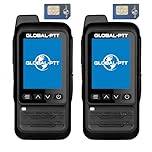 GLOBAL-PTT P0 GPS 2-Pack 4G Walkie Talkies with SIM Cards - Nationwide Coverage Unlimted Communication Long Range PoC Two Way Radios IP67 Waterproof Design (GPS)