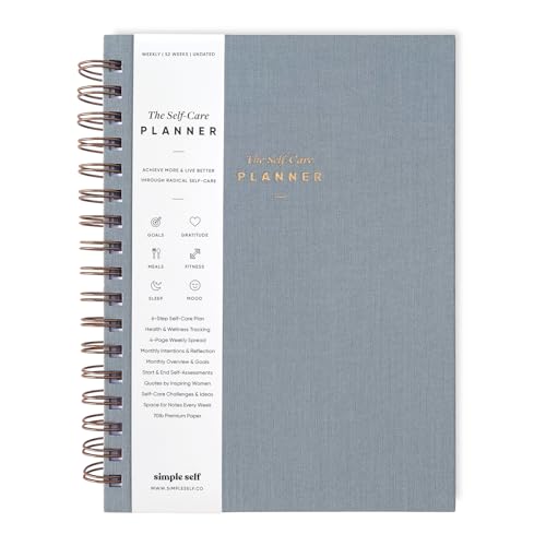 The Self-Care Planner by Simple Self - Undated 12-Month Life Planner - Daily, Monthly, Weekly - Focus on Wellness, Productivity, Achieving Goals, and Happiness (Moon, Weekly Edition: 12 Months)
