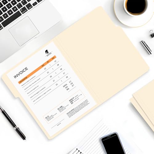 image for SUNEE File Folders, 30 Pack Manilla Folders 8.5 x 11, 1/3 Cut Tab for 