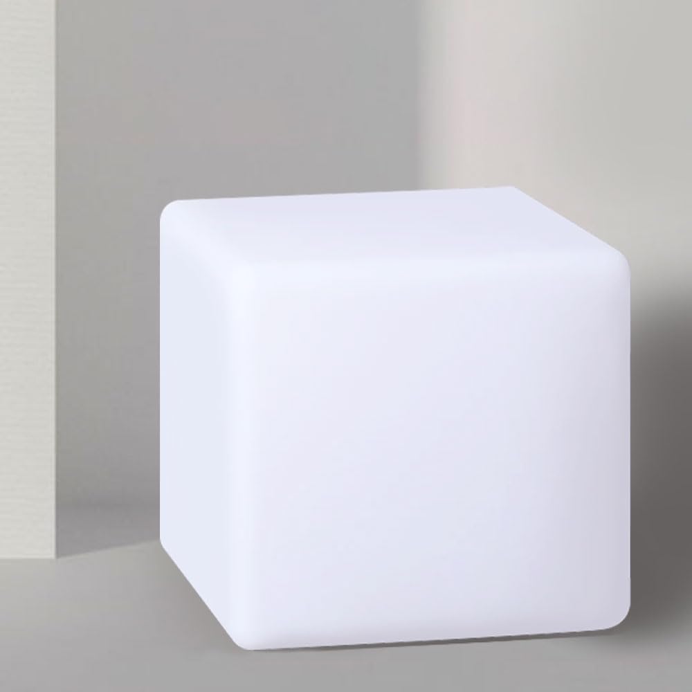 Europalamp - Cubo luminoso, decorativo LED multicolor - Inalámbrico - Diseño elegante - 60 cm