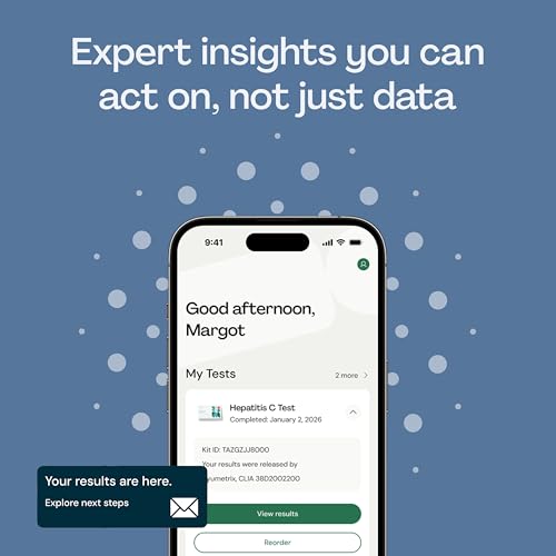 Image of Everlywell At-Home Hepatitis C Test Collection Kit for Women and Men. Get Discreet, Accurate Results at Home from a CLIA-Certified Lab Within Days, for Ages 18 Plus