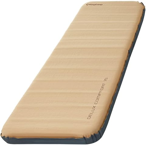 KingCamp Selbstaufblasbare Isomatte luftmatratze selbstaufblasend Outdoor Camping Matratze 7.5 cm Dicke gegen Feuchtigkeitsfes und kalten Cover