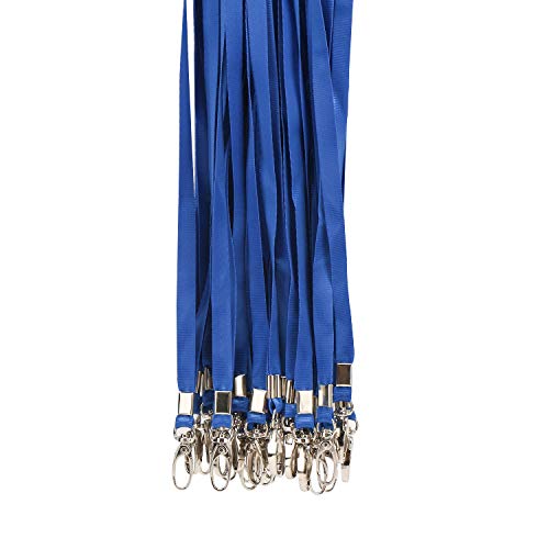 Segarty Lanyards with ID Holder, 50 Pack Vertical Badge Clear Plastic Name Tags Neck Key Card Bulk, Blue Strap Clips Waterproof Ziplock Nametag Protector for Women, Business, Student, School, Office - Thumbnail 3