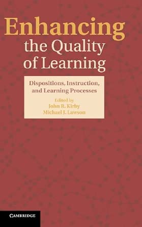 Enhancing the Quality of Learning: Dispositions, Instruction, and Learning Processes book cover