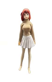 1/6 女性素体フィギュア ヘッド 衣類 サマーセーター チェックスカートセット 1/6 女性素体フィギュア ヘッド 衣類 サマーセーター チェック