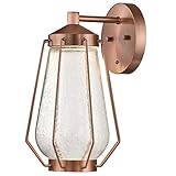 Westinghouse Lighting 6373500 Corina One-Light Dimmable LED Outdoor Wall Lantern, Washed Copper...