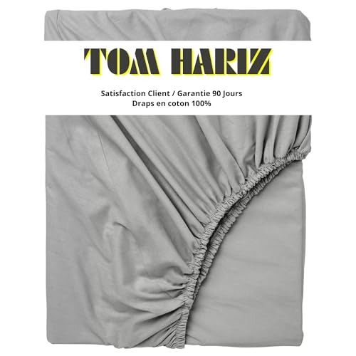 Sábana Bajera 100% algodón Egipcio, para Cama Doble, élastica, Secado rápido, Resistente a los Pliegues, con Bolsillo Extra Profundo, cómodo y Duradero (Gris, 160X200 cm)