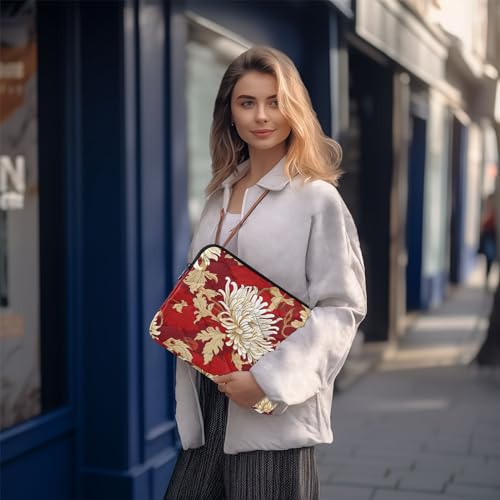 Funda para portátil de 13-14 pulgadas con diseño floral miniatura 7
