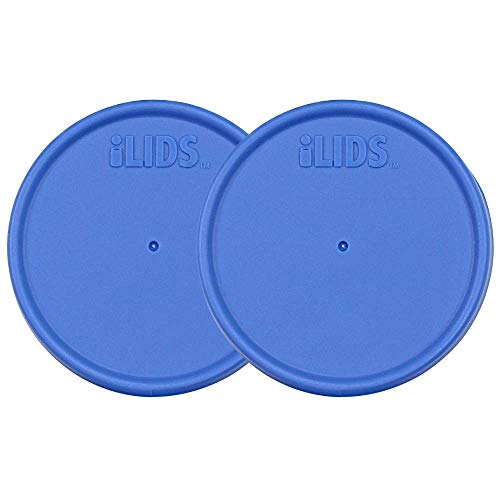 iLIDS Mason Jar Storage Lid, Regular Mouth, Periwinkle, 2 Pack, Airtight