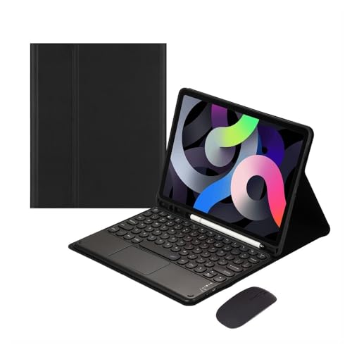 Clavier et souris haut de gamme pour Galaxy Tab S9 - Étui luxe cuir PU noir protection intégrale