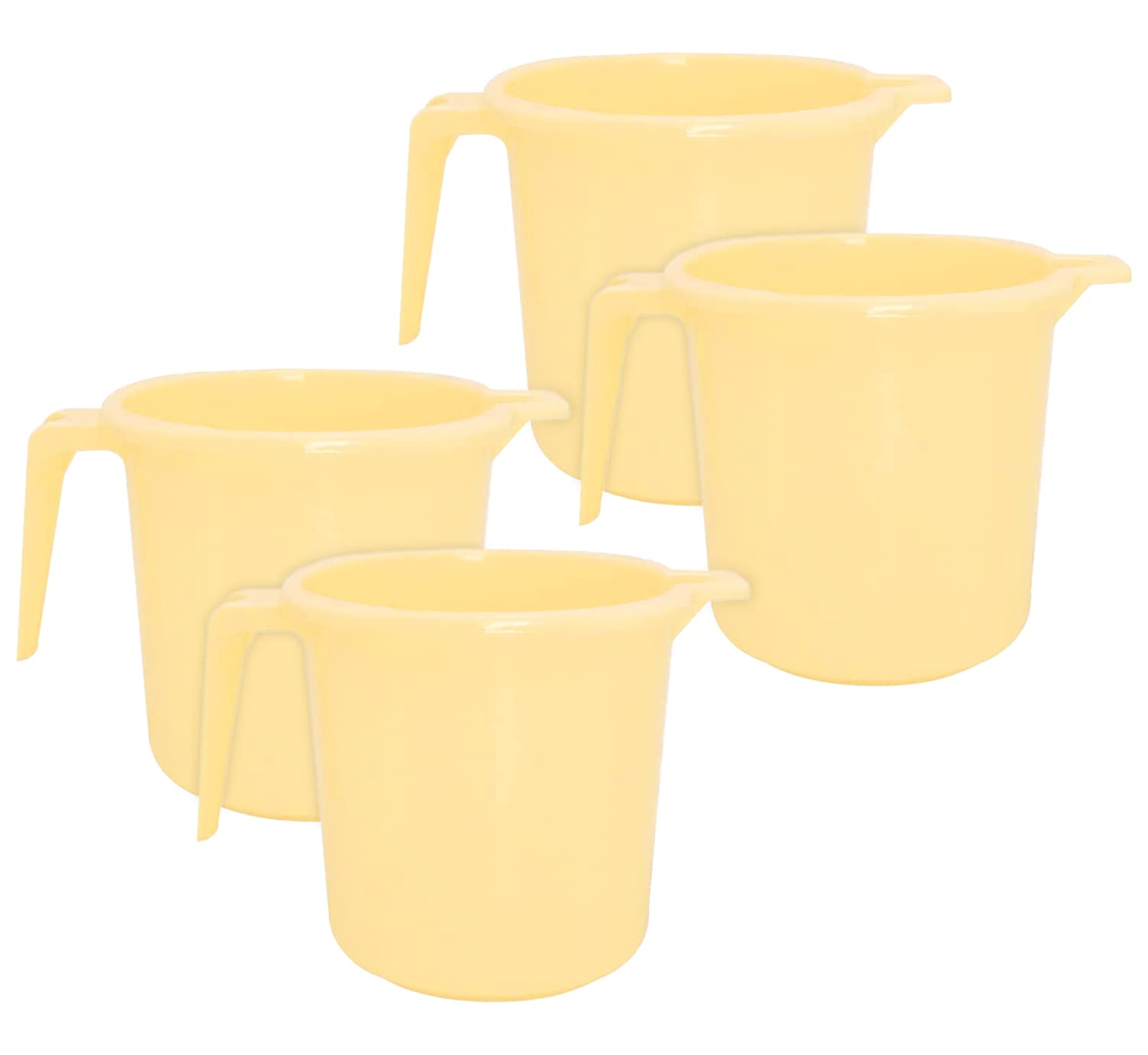 Kuber Industries Square Large Plastic Bathroom Mug, 2 Litre- Pack of 4 (Cream)-50KM0847 (B09RT1Q836) Amazon Price History, Amazon Price Tracker