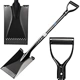 CKG Spade Shovel for Gardening with Carbon Fiber Handle, Heavy Duty Flat Shovel for Digging 43 Inch, Edging Tool for Landscaping and Trenching, Flat