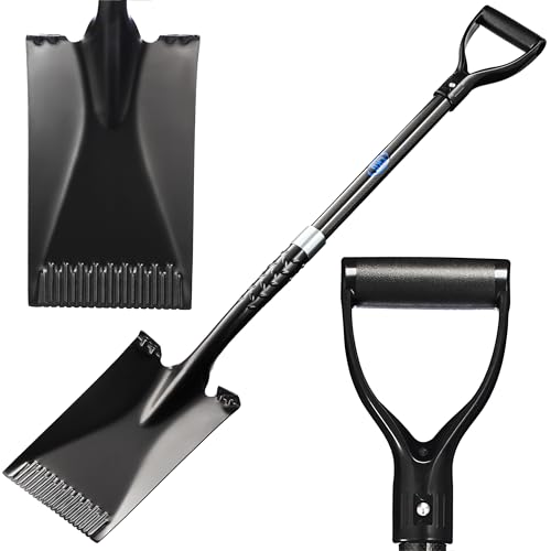 CKG Flat Shovel for Gardening with Carbon Fiber Handle, Heavy