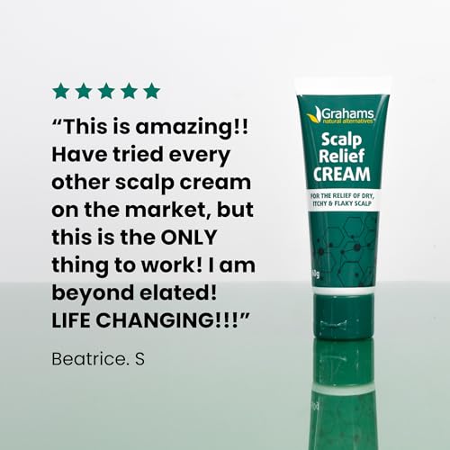 Grahams Natural Scalp Relief Cream - Seborrheic Dermatitis, Dandruff & Psoriasis Scalp Treatment - Moisturises Dry, Itchy & Flaky Scalps - Manuka Honey, Calendula, Jojoba Seed Oil (1 x 60g) - 8