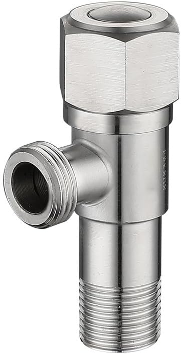 Stainless Steel Angle Valve G1/2 Cold Hot Water Stop Valve Bathroom Diverter Valve Connector For Toilet Sink Basin Water Heater 1Pcs (Color : Valve)