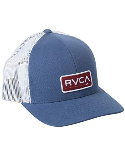 Image of RVCA Men's Curved Brim Trucker Hat, Structured Hat with Curved Bill, Adjustable Snapback Closure