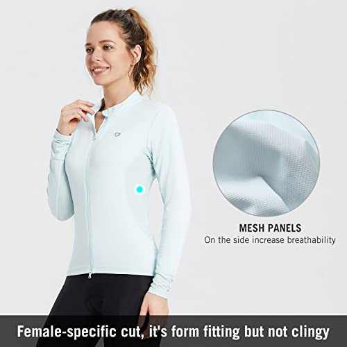 BALEAF Women's Long Sleeve Cycling Jersey Bike Shirts Sun Protection Running Jacket UPF 50+ Pockets - Image 3