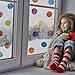 Colorful Polka Dot Wall Decals Watercolor Dots Wall Sticker for Kids Baby Girls Teens and Nursery Room (12 Sheets)
