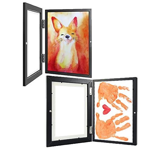 Verenix 2 Pack Kids Art Frame - Kids Art Frames Front Opening - Open Display Picture Frames For Kids Artwork - Smart Stacker Art Project Frame For Art Work - Child Children Artwork Frame With Storage #TOP6