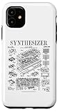 Installazione facile Custodia per iPhone 11 Sintetizzatore Synth Produttore di Musica Elettronica Brevetto Vintage