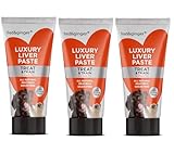 Fred & Ginger Liver Paste Tubes for Dogs and Cats 75g [Pack of 3] Grain Free, Hypoallergenic Luxury Liver Pate Ideal Training Aid, Medication Administering