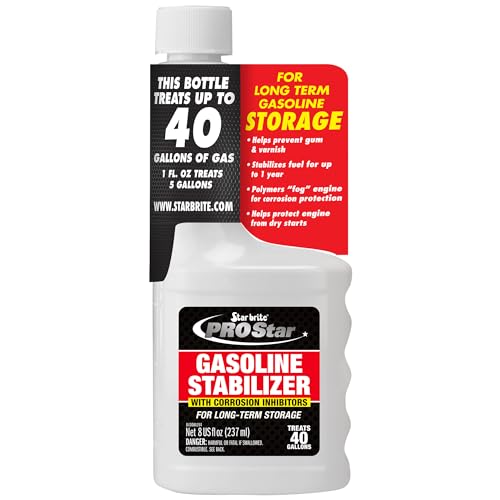 STAR BRITE ProStar Gasoline Stabilizer - Fog & Protect Stored Engines & Entire Fuel System from Corrosion - Keep Gas Fresh for up to 1 Year - EZ Store EZ Start 8OZ (084308P)