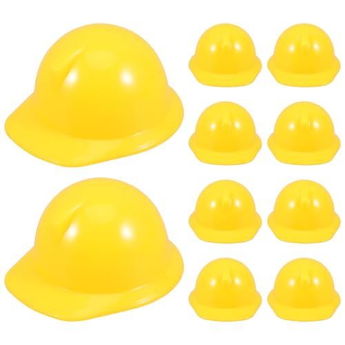 jojofuny 10 cappelli da costruzione, in miniatura, per bambini, per bottiglie, per bambini, da cantiere, per bottiglie di vino, per bambini, da cantiere, per bottiglie