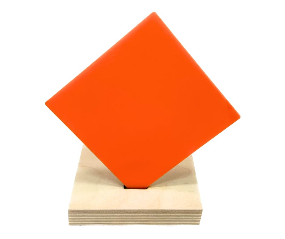 Opaque Orange Acrylic Sheet (12" x 12", 1/8" / 3mm)