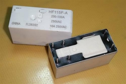 Relé industrial HF115F-A 230-1H3A de alta durabilidad mecánica y contactos de 16A