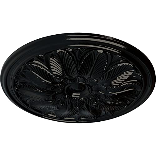Image of Ekena Millwork CM22BOBPS Bordeaux Ceiling Medallion, Black Pearl