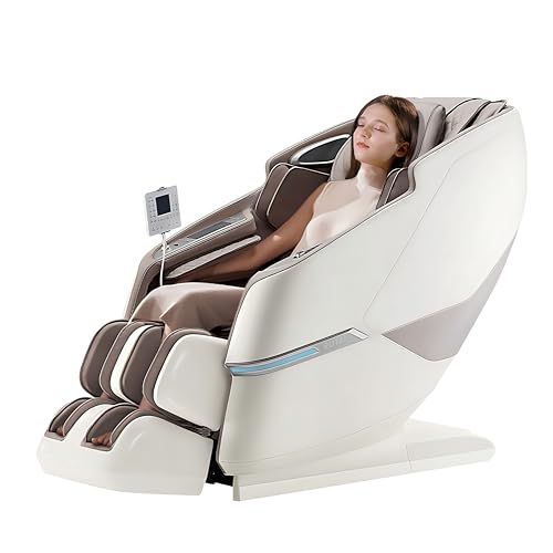 ROTAI Sillón de Masaje 4D Inteligente con Doble Mecanismo   Sillón Relax Eléctrico Profesional con SL Track, Gravedad Cero, Shiatsu, Calefacción y Bluetooth   Ideal como Regalo