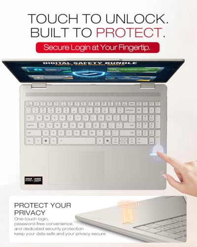 Lenovo Yoga 7a 2-in-1 Laptop, 16" WUXGA IPS Touchscreen Display, AMD Ryzen AI 7 445, 50 Tops NPU, Copilot+ PC, 16GB LPDDR5x, 1TB SSD, Wi-Fi 7, Backlit Keyboard, Fingerprint, Windows 11 Pro - image 7