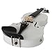 Cecilio 4/4 Full Size Acoustic & Electric Violin for Beginners & Professionals, Hand-Carved Solid Spruce Top, Ebony Fine Tuners, Full Set with Case, Bow, Rosin & AUX Cable (Pearl White)