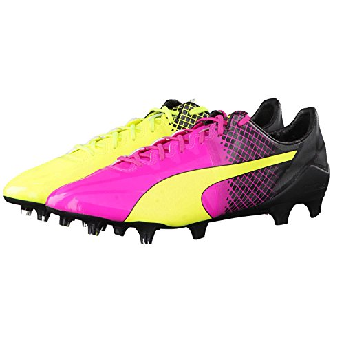 PUMA Evospeed 1.5 Tricks FG, Herren Fußballschuhe, Pink (pink glo-Safety Yellow-Black 01), 42 EU (8 Herren UK)