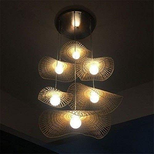 Chandelle de bambou tropicale, création rustique d'exception pour intérieur - 2