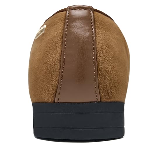 Image of UUBARIS Mens Velvet Loafers Slip-on Dress Shoes Fashion Style Driving Shoes Classic Tuxedo Shoes Casual Oxford Shoes