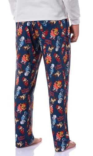 INTIMO The Year Without a Santa Claus Men's Snow Heat Miser Tossed Print Sleep Pajama Pants For Adults4