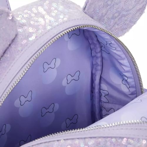 Theme Park Merchandise WDW Dis Parks Lounge LF Opalescent Lavender Sequin Minnie Ear Mini Backpack3