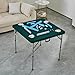 VEVOR Mahjong Table, Square 4 Player Folding Card Table with 4 Cup Holders & 4 Chip Trays, Portable Domino Game Table with 1 Set of Dominoes for Mahjong Poker Puzzles