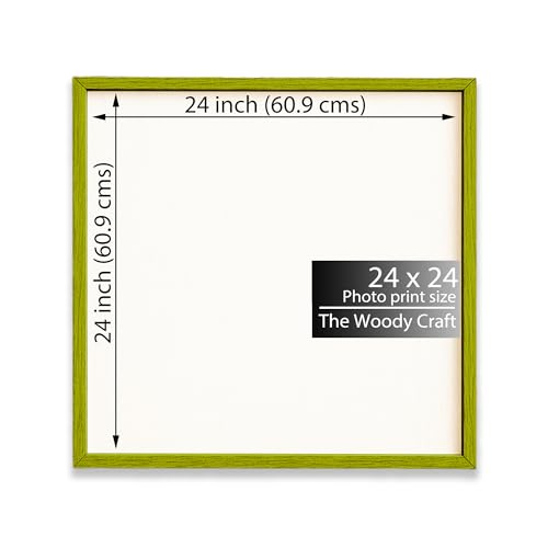 Image of Square Frame 24x24 Inch | Green Photo Frame For Wall | Stylish Wall Frame | Wooden Photo Frame To Elevate Decor | Artistic Big Photo Frames For Wall | Ideal Frames For Bedroom Wall Decor