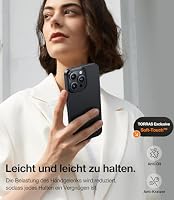 TORRAS Ultra Dünn für iPhone 15 Pro Hülle Samtiger Griff (Nie Staub anhaftend) Unzerbrechlich Schutz Handyhülle iPhone 15 Pro Case Elegantes Aussehen Slim Schwarz – Ansicht 9