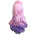 Produktbild BfmyxgsDamenmode Multi-Color Farbverlauf Natürliche Anime Perücke Haar Perücke Perücke Rollenspiel Kostüm Ball Haarschmuck