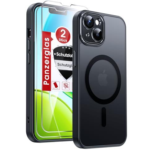 LeYi für iPhone 13 Hülle mit Panzer Schutz Glas 2X[ für MagSafe] Handyhülle i Phone 13 Case Kameraschutz Displayschutz F...