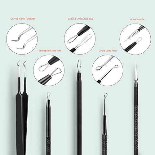 Blackhead Removal Tool, Pimple Comedone Extractor Tool Free Facial Tools for Facial Acne and Treatment for Blemish with Face Cleaner Skin Care & Stainless Steel - Thumbnail 2