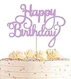 AHAORAY Decoración para tarta de feliz cumpleaños, decoración de pastel de feliz cumpleaños, decoración de pastel de fiesta de cumpleaños, accesorios para cabina de fotos