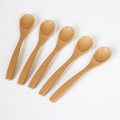 スプーン 茶碗蒸しスプーン 食洗機対応 日本製 ベージュ 13cm 5本 ティースプーン コーヒースプーン デザートスプーン 小さい おしゃれ 割れない 耐熱 耐久 食器 漆器 越前漆器 業務用漆器